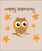 printable owl birthday card